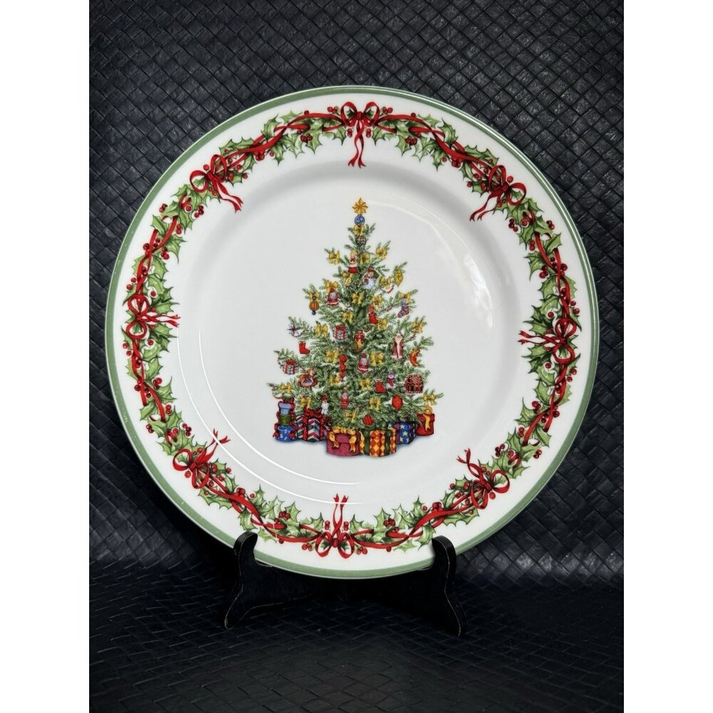 Christopher Radko Traditions Christmas Tree Dinner Plate set of 4